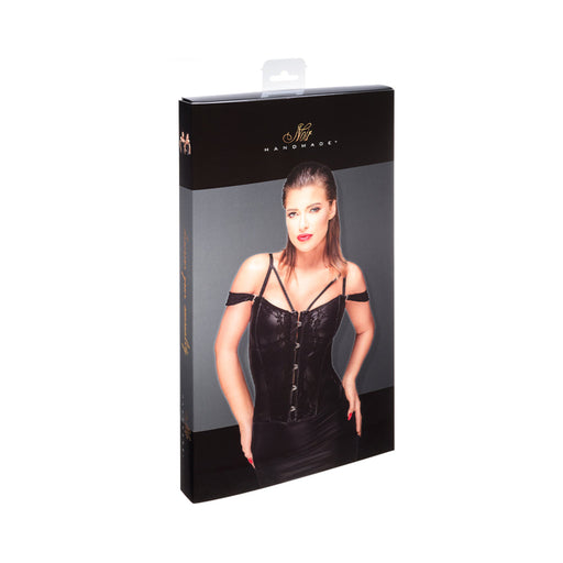 Noir Handmade Corset With Lace And Powerwetlook L | SexToy.com