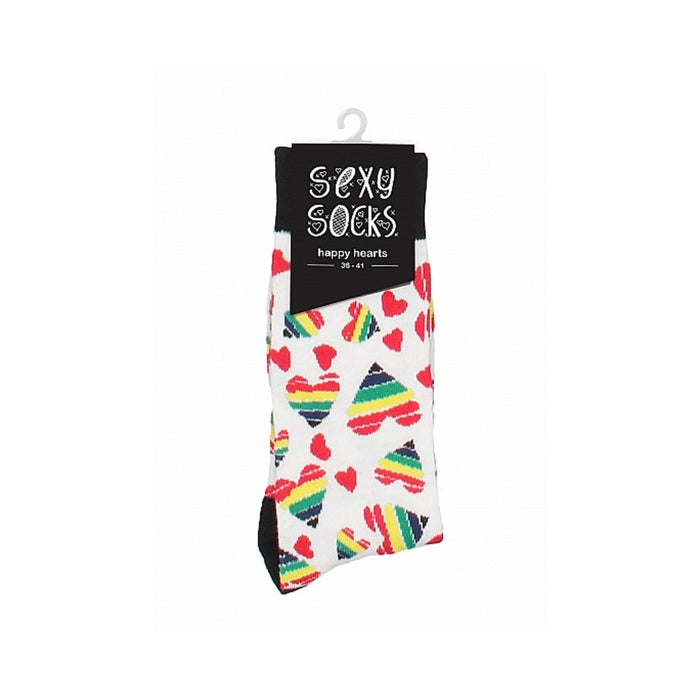 Shots Socks Happy Hearts M/L | SexToy.com