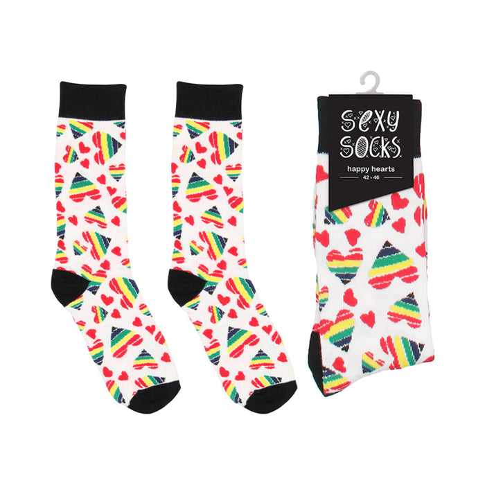 Shots Socks Happy Hearts M/L | SexToy.com