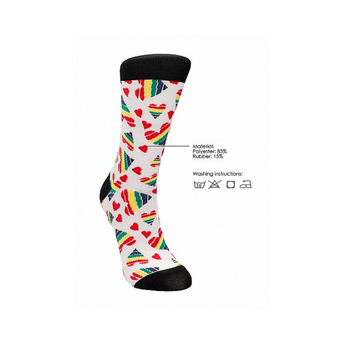 Shots Socks Happy Hearts M/L | SexToy.com