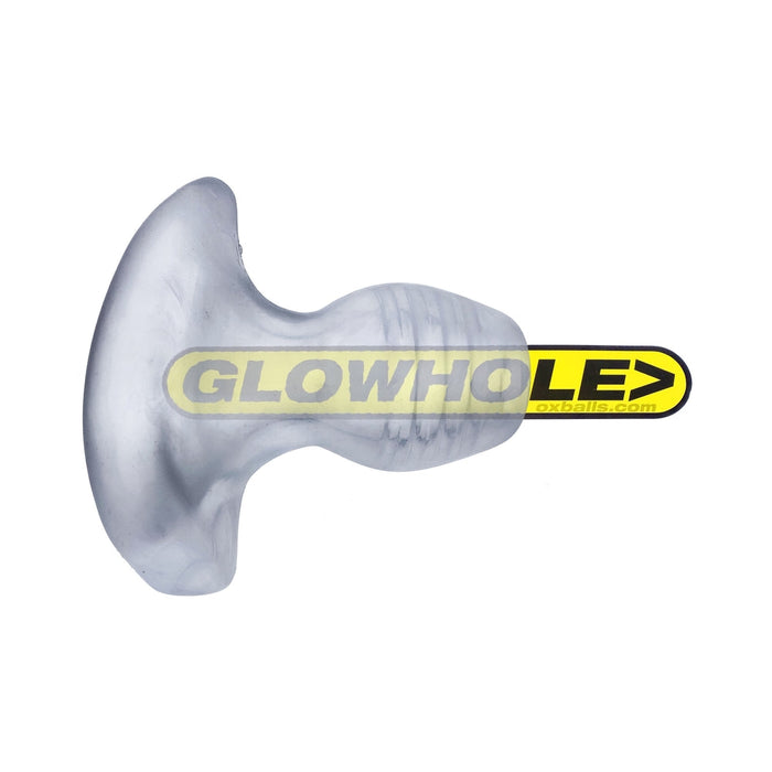 Oxballs Glowhole-2 Buttplug With Led Insert Large Clear Frost | SexToy.com