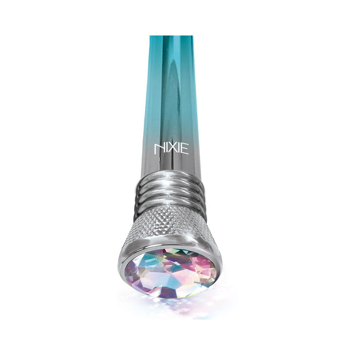 Nixie Waterproof 10-function Bulb Vibe - Blue Ombre Glow | SexToy.com