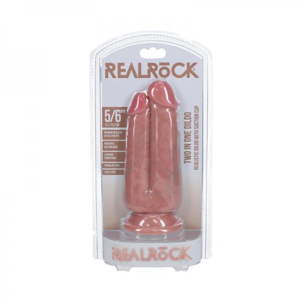 Realrock Two In One 5 In. / 6 In. Dildo Beige