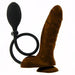 Inflatable Suction Cup 7 inches Dildo Brown | SexToy.com
