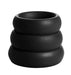 3 Piece Silicone C Ring Set - Black | SexToy.com