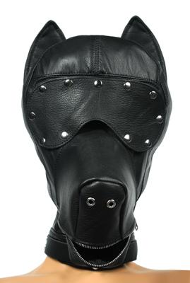 Ultimate Leather Dog Hood Black | SexToy.com