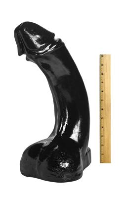 The Annihilator XXXL 18 inches Long 4 inches Wide Dildo Black | SexToy.com