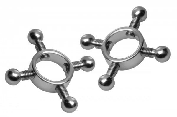 Stainless Steel Rings Of Fire Nipple Press Set | SexToy.com