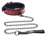 Crimson Tied Collar With Leash Red Black | SexToy.com