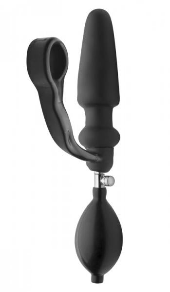 Exxpander Inflatable Plug with Cock Ring Black | SexToy.com