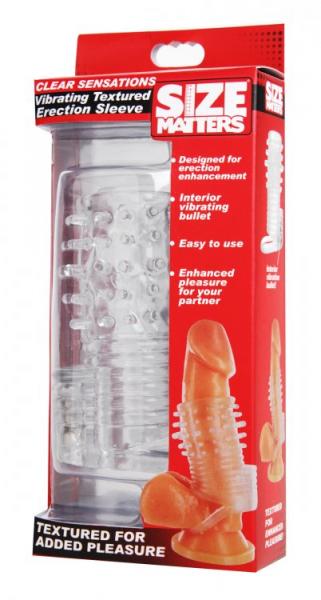 Clear Sensations Vibrating Textured Erection Sleeve | SexToy.com