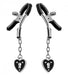 Charmed Heart Padlock Nipple Clamps Black | SexToy.com