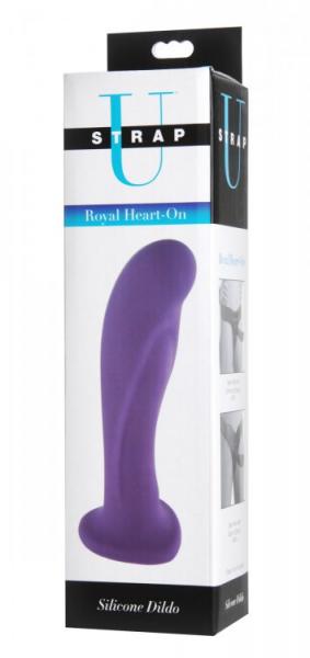 Royal Heart On Silicone Harness Dildo Purple | SexToy.com