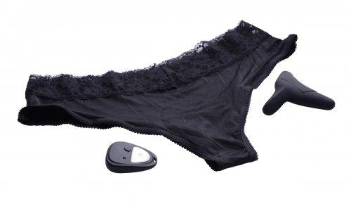 Pulsating Panty 10X Cheeky Style Vibrating Panty Black O/S | SexToy.com