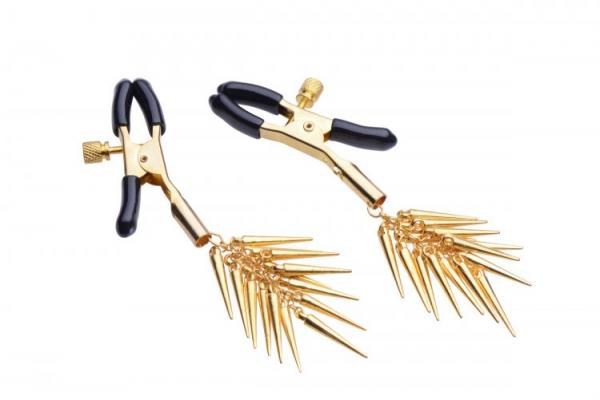 Lure Adjustable Nipple Clamps With Gold Spikes | SexToy.com