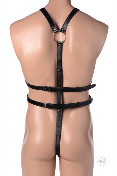 Male Full Body Harness Black Leather | SexToy.com