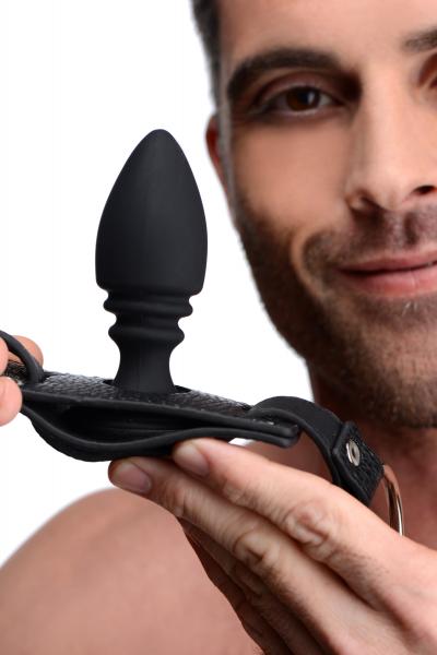 Male Cock Ring Harness With Silicone Anal Plug | SexToy.com