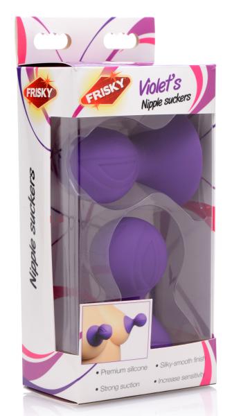 Violets Silicone Nipple Suckers Purple Pair | SexToy.com