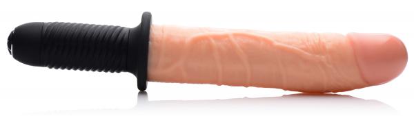 Onslaught 13X XL Vibrating Dildo Thruster Beige | SexToy.com