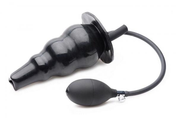 Huge Inflatable Enema Butt Plug Black