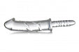 Battle Rammer Phallic Glass Thruster Dildo Clear | SexToy.com