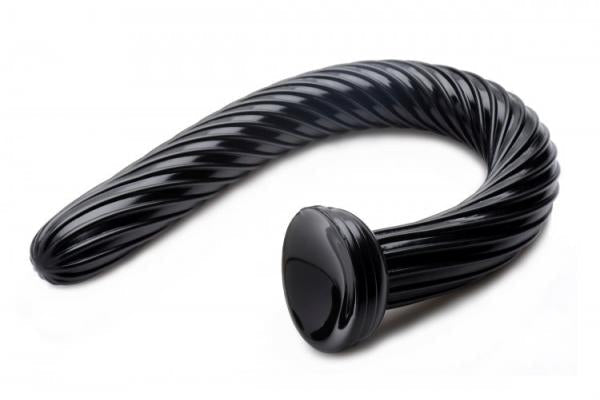 19 Inches Hosed Spiral Anal Snake Black | SexToy.com