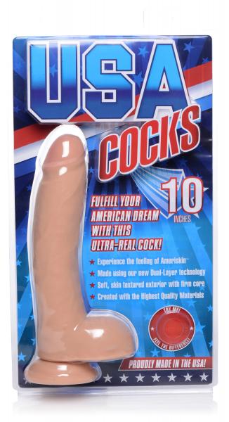 USA Cocks 10 Inches Ultra Real Dual Layer Suction Cup Dildo | SexToy.com