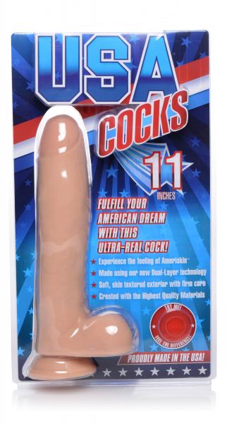 USA Cocks 11 Inches Ultra Real Dual Layer Suction Cup Dildo | SexToy.com