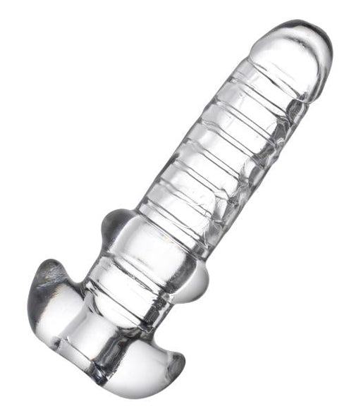 Tight Hole Clear Ribbed Penis Sheath | SexToy.com