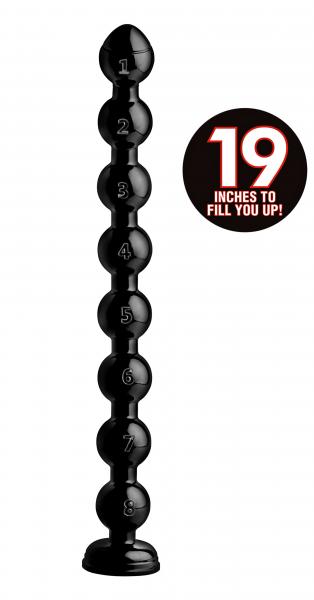 Hosed 19 Inches Beaded Thick Anal Snake Black | SexToy.com