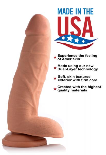 9 Inches Ultra Real Dual Layer Suction Cup Dildo Medium Skin Tone | SexToy.com