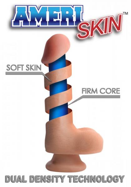 9 Inches Ultra Real Dual Layer Suction Cup Dildo Brown | SexToy.com