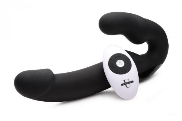 Urge Silicone Strapless Strap On With Remote Black | SexToy.com