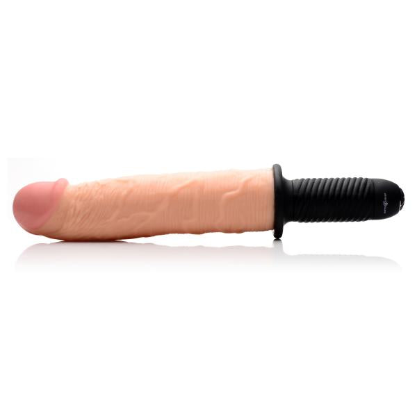 Onslaught XXL Vibrating Giant Dildo Thruster Beige | SexToy.com