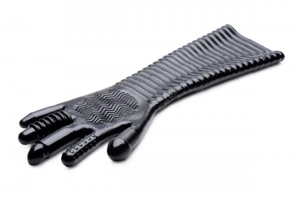 Pleasure Fister Extra Long Textured Fisting Glove Black | SexToy.com