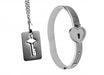 Cuffed Locking Bracelet, Key Necklace Tungsten Steel | SexToy.com