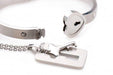 Cuffed Locking Bracelet, Key Necklace Tungsten Steel | SexToy.com