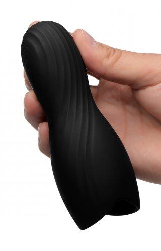 Vibrating Rechargeable Penis Pleaser Black | SexToy.com
