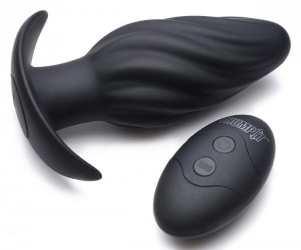 Kinetic Thumping 7X Swirled Anal Plug Black | SexToy.com