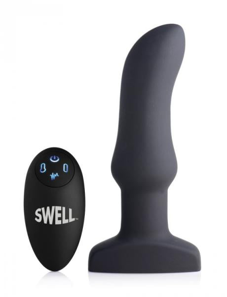 Swell 10x Inflatable & Vibrating Curved Silicone Anal Plug | SexToy.com