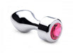 Booty Sparks Hot Pink Gem Weighted Anal Plug Large | SexToy.com