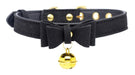Golden Kitty Cat Bell Collar - Black/gold | SexToy.com