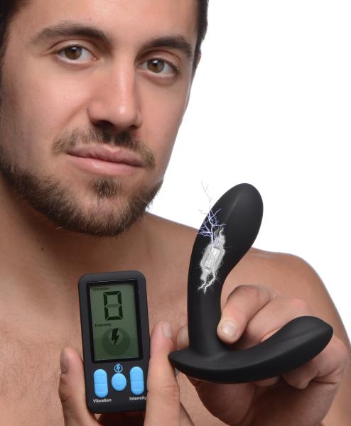 E-stim Pro Silicone Vibrating Prostate Massager With Remote Control | SexToy.com