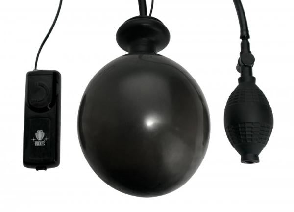 Deluxe Wonder Plug Inflatable Vibrating Black | SexToy.com