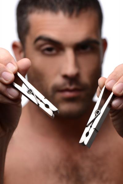 Tom Of Finland Bros Pin Stainless Steel Nipple Clamps | SexToy.com