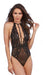 Stretch Lace, Mesh Teddy Diamond Black O/S | SexToy.com