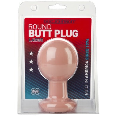 Round Butt Plug Large 4 Inch Beige | SexToy.com