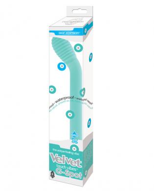 Velvet Touch Vibe G-Spot Ribbed Vibrator Mint Green | SexToy.com