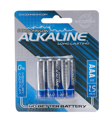 Doc Johnson Alkaline Batteries - 4 Pack AAA | SexToy.com