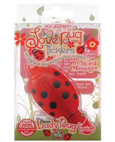 Love Bug Ticklers Lady Bug Waterproof Clitoral Massager Red | SexToy.com